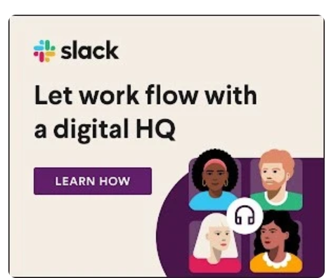 Slack banner ad