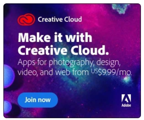 Adobe banner ad