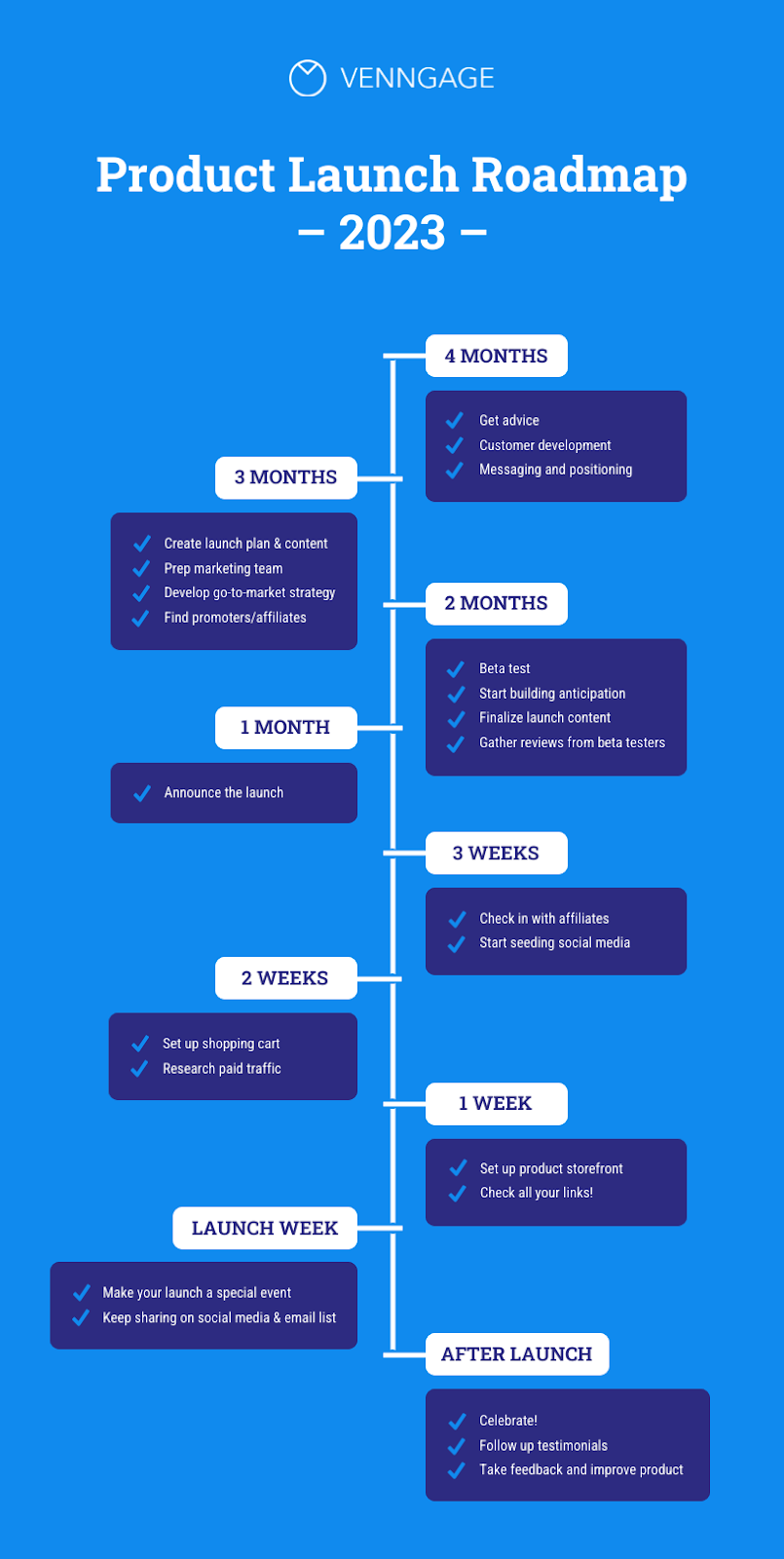 Product Launch Roadmap Infographic